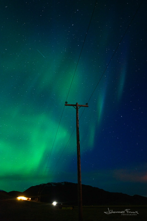 Electricpole and Northern Lights Johannesfrank