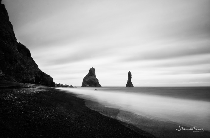 Black and White Photography Iceland Reynisfjara