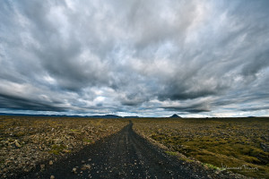 Icelandic landscape Road thru Lave fields to Mount Keilir Johannes Frank