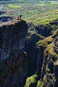 High on a cliff Johannes Frank